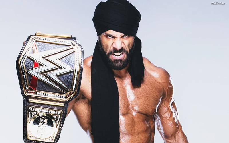 front view, 720P, masculinity, Jinder Mahal , holding, males, WWE, looking at camera, one person, lifestyles, young men, adult, shirtless, portrait, clothing