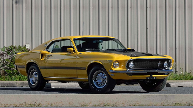 mach-1, ford, mustang, yellow, 720P, fastback, 1969, cars
