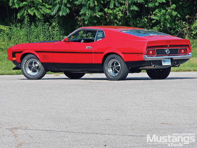 Red Car, Fastback, Ford, Muscle Car, 720P, Ford Mustang Mach 1