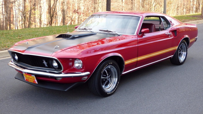 Ford, Car, 1080P, Ford Mustang Mach 1, Red Car, Muscle Car, Fastback