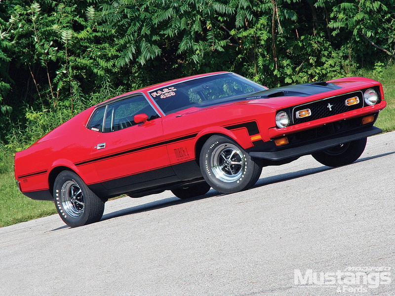 Classic Car, Muscle Car, Ford Mustang Mach 1, Ford, Red Car, 720P, Fastback
