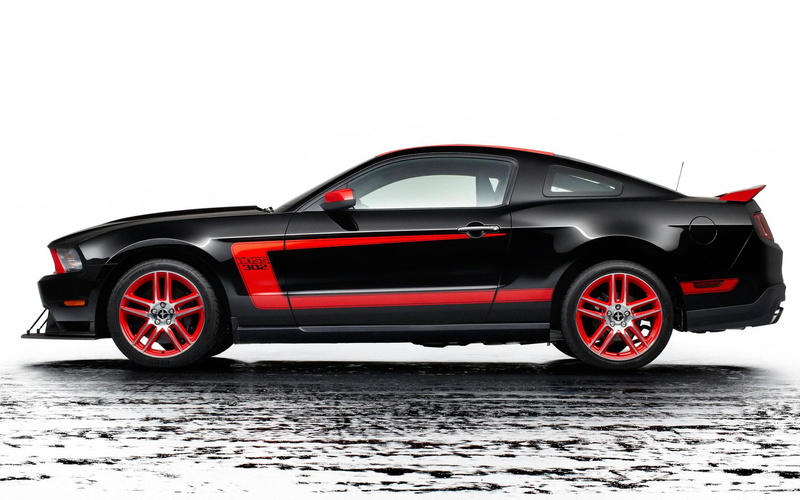 cars, car, boss, 1080P, luxury, red, 2012, black, mustang, ford