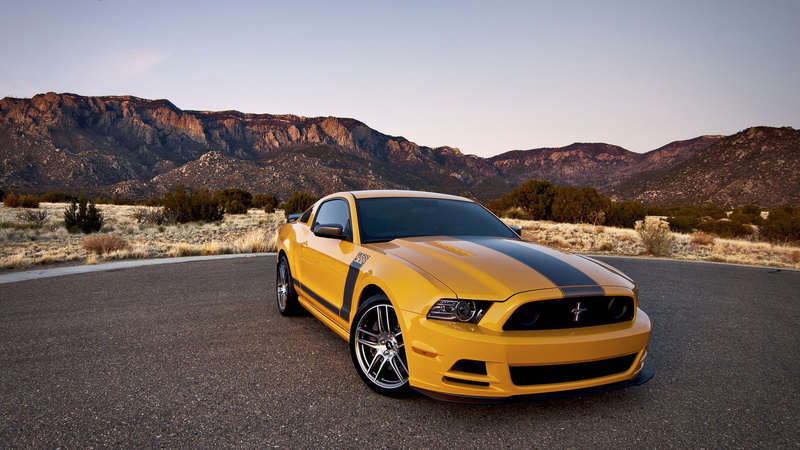 1080P, Mustang, Car, Ford, boss, Yellow