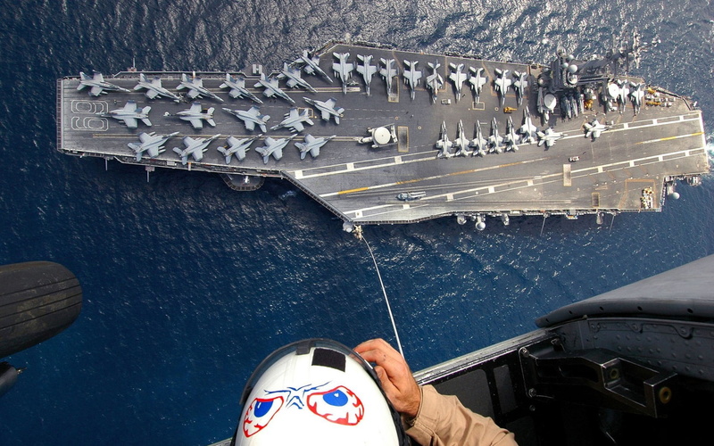 aircraft, USS Dwight D. Eisenhower (CVN 69), 1080P, ship