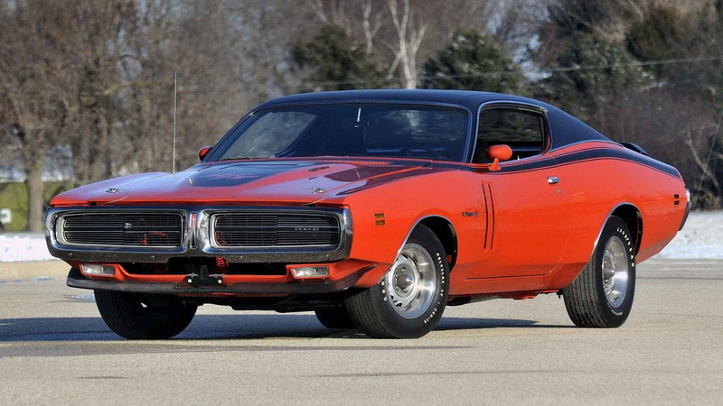 vintage car, metal, Dodge Charger, no people, road, travel, mode of transportation, nature, city, red cars, land vehicle, day, transportation, headlight