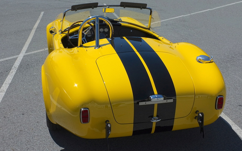 cobra, car, coupe, ac, cars, 1080P, hd, black, yellow, convertible, classic