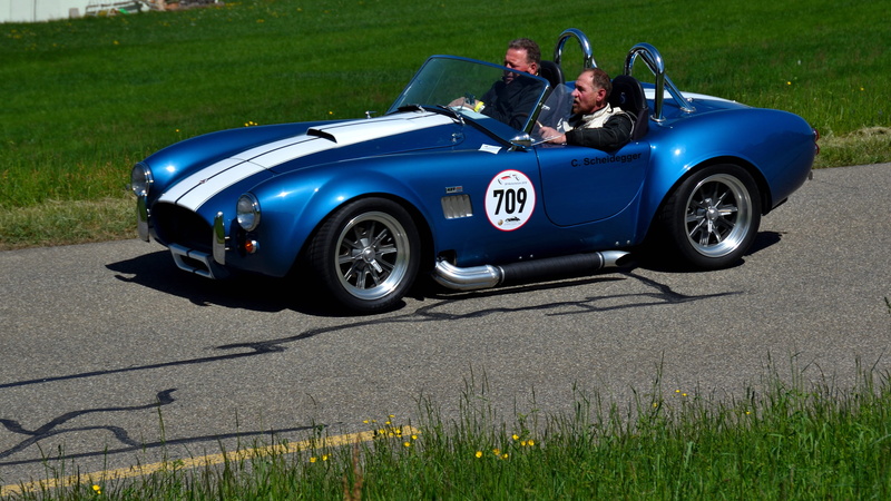 nature, racing car, men, luxury, hillclimb, ac cobra 427 shelby f5r, blue, people, adult, mode of transportation, 4K, green color, two people, mature adult