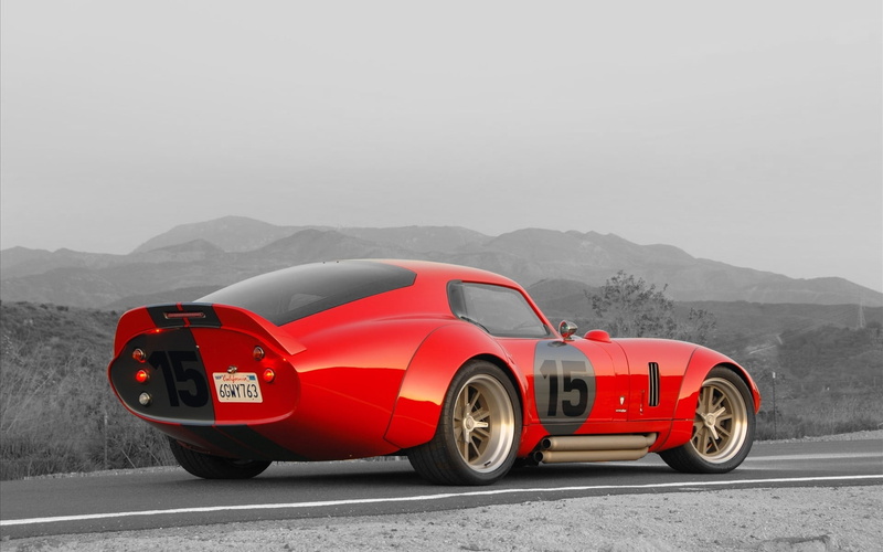road, mode of transportation, motor vehicle, wheel, beauty in nature, Shelby Cobra Daytona Coupe, communication, mountain, sports, Daytona, fog, red, sky