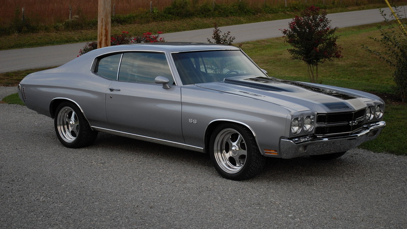 gray, side view, windshield, outdoors, chevrolet, ss, vintage Car, front View, luxury, history, car, style, retro Styled, plant, silver colored, chevelle