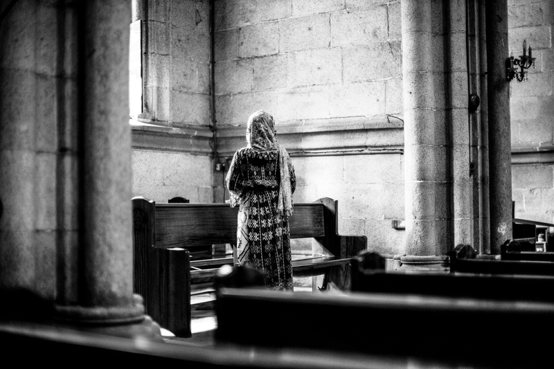 banister, black and white, handrail, photo, brick, contrast, indoors, spirituality, grayscale, representation, seat, religion, no people, human representation