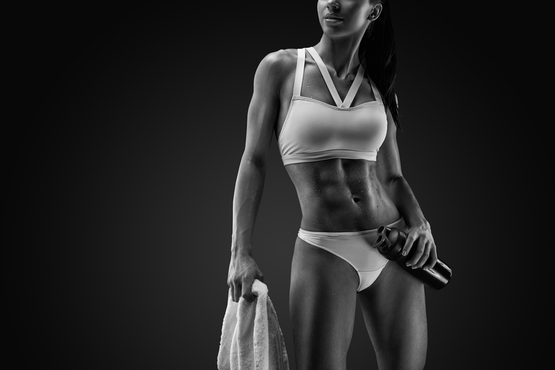 muscle toning, s, towels, white, bra, women, water bottle, diet, 8K, abs, sports, suppleness, fitness girl