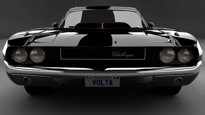 black background, text, Dodge, indoors, 720P, retro styled, close-up, Dodge Challenger, security, motor vehicle, luxury, number, western script, land vehicle