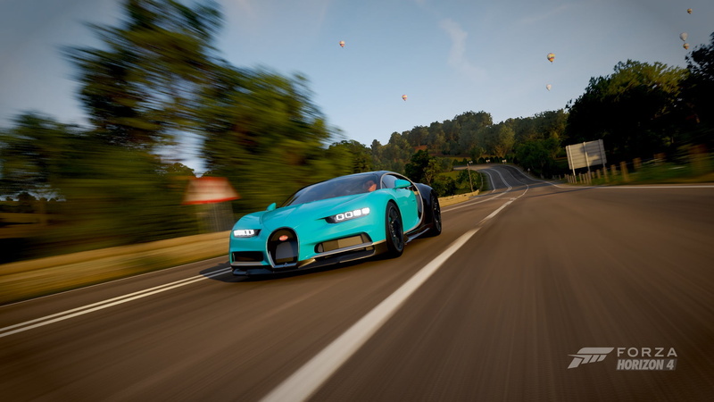 blue cars, Forza, Bugatti Veyron, Forza Horizon 4, video games, Buggati, 1080P, car