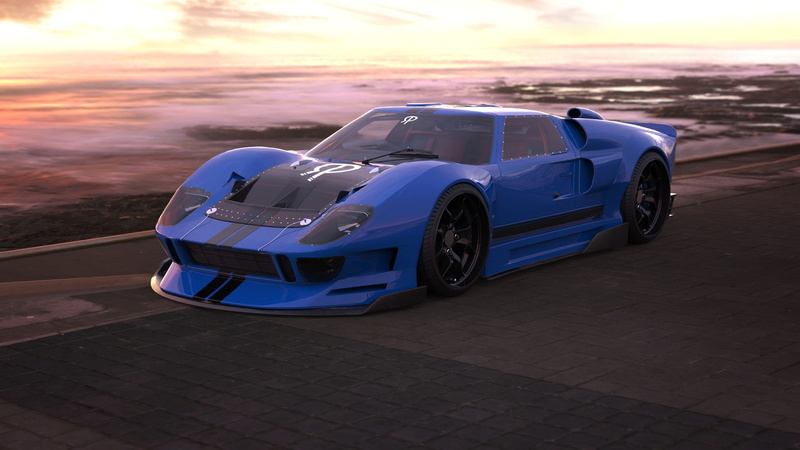 mode of transportation, sunset, cloud - sky, outdoors, nature, no people, transportation, city, 1080P, car, vehicle, motion, Ford GT, travel, Rostislav Prokop