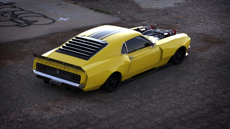 Rendering, Mustang BOSS 302, Mustang BOSS 302 III., Rostislav Prokop, Machine, Mustang BOSS, Yellow, Mustang, Ford, Ford Mustang, Boss 302 Mustang, By Rostislav Prokop