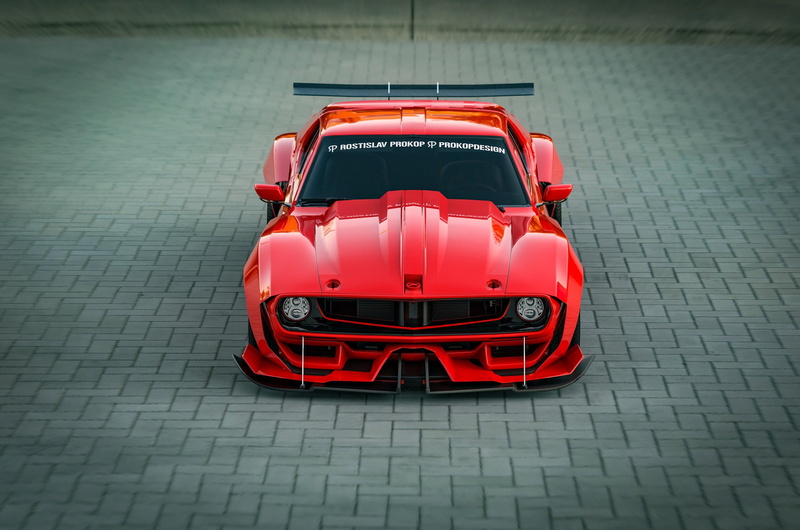 Rostislav Prokop, red cars, car, vehicle, 1080P