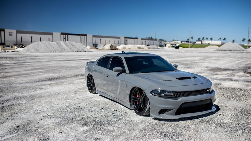 dodge charger srt hellcat, mode of transportation, dodge charger, road, clear sky, sports car, car, motor vehicle, 1080P, outdoors, sky, built structure