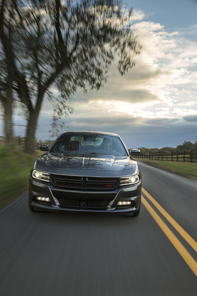 city, charger, transportation, road marking, motor vehicle, hellcat, outdoors, driving, dodge, speed, blurred motion, street, road, sedan, land vehicle