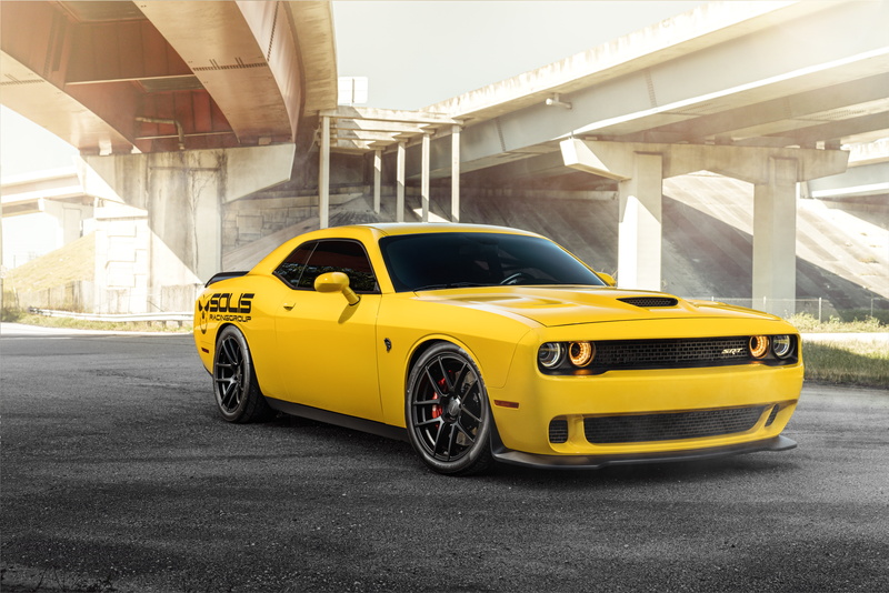 Velgen Wheels, 8K, 4K, Yellow, Dodge Challenger SRT Hellcat, coupe, 8K