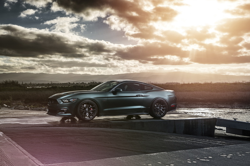 Front, Car, 2015, Sunset, Muscle, Sun, 8K, Velgen, Mustang, Ford, Wheels