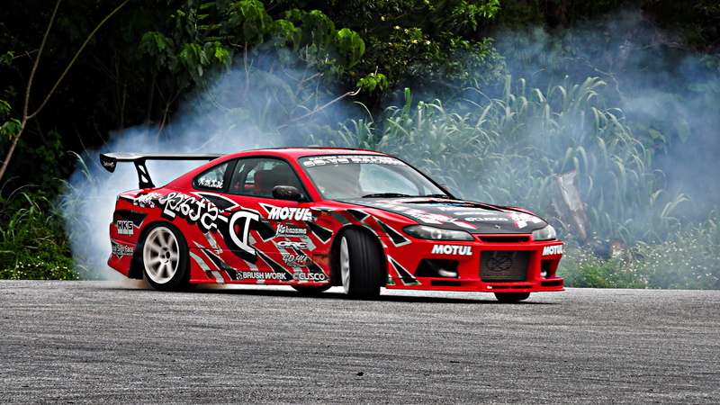 tree, sports Car, car, cars, action, championship, majestic, tuning, communication, motion, competitive Sport, Nissan, silvia, plant, auto, skid