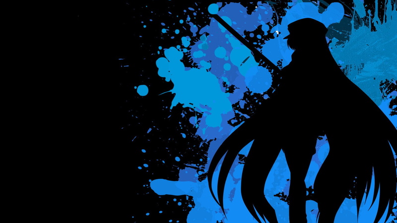 lifestyles, leisure activity, nature, tree, one person, haired, outline, woman, playing, Anime, outdoors, silhouette, Esdeath (Akame Ga Kill!), vector