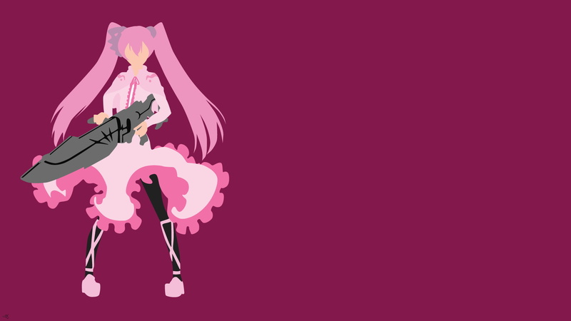 emotion, colored background, negative emotion, copy space, activity, Akame Ga Kill!, 1080P, twintails, purple, motion, people, pink background, studio shot
