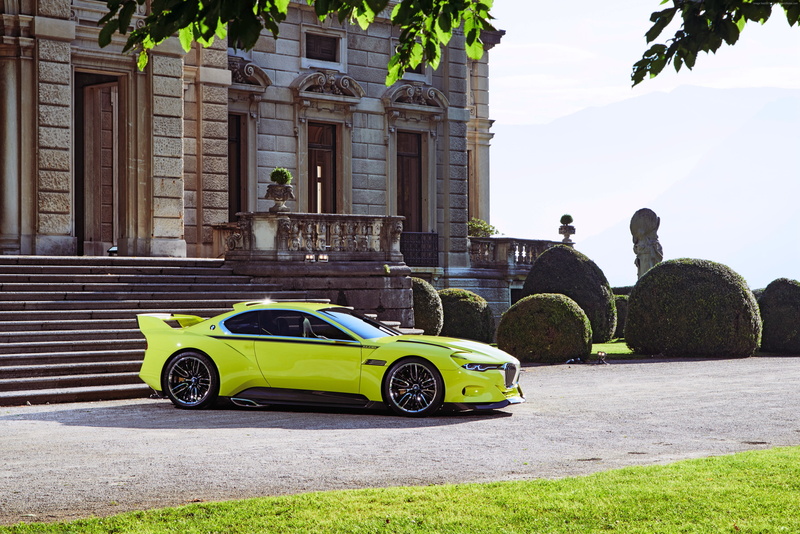 4K, plant, sports car, car, sDrive, motor vehicle, building exterior, sky, luxury, BMW 3.0 CSL, tree, outdoors, retro styled, sunlight, day, yellow, street