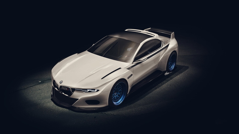 Car, View, csl, White, Top, 1080P, BMW