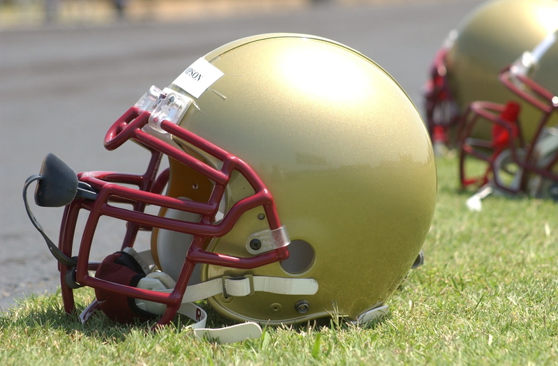 football helmet, focus on foreground, nature, green, grass, football, helmet, american football helmet, face guard, face mask, plant, equipment, day, ball