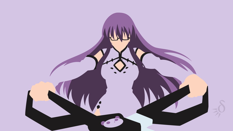 Long Hair, Glasses, Weapon, Anime, Purple Hair, Dress, 1080P, Minimalist, Sheele (Akame Ga Kill!), Akame ga Kill!, Purple Dress