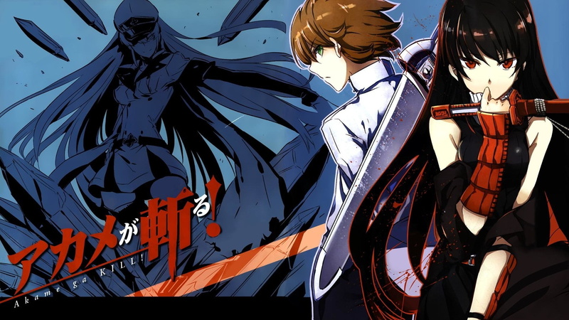 Tatsumi (Akame Ga Kill!), Esdeath (Akame Ga Kill!), Anime, Akame ga Kill!, Akame (Akame Ga Kill!), brown, character, illustrations, 1080P, black, haired