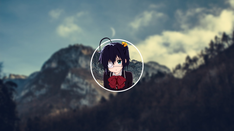 2K, Takanashi Rikka, mountains, blurred