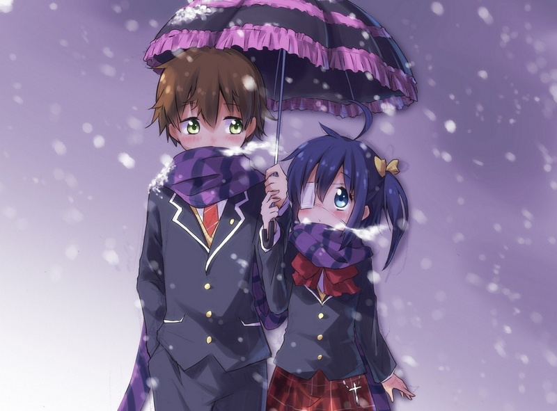 1080P, Chuunibyou Demo Koi Ga Shitai!, anime, Togashi Yuuta, winter, Takanashi Rikka