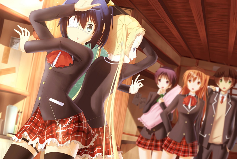 green, eyes, kumin, 4K, short, togashi, koi, tsuyuri, twintails, eyepatch, blonde, demo, riki, cross, blue, yuuta, hair, long, purple, shitai, orange