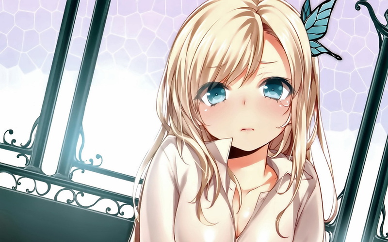 sena, tomodachi, boku, sukunai, Crying, hd, wa, 1080P, x, kashiwazaki, butterflies, animals, ga, Butterfly, art