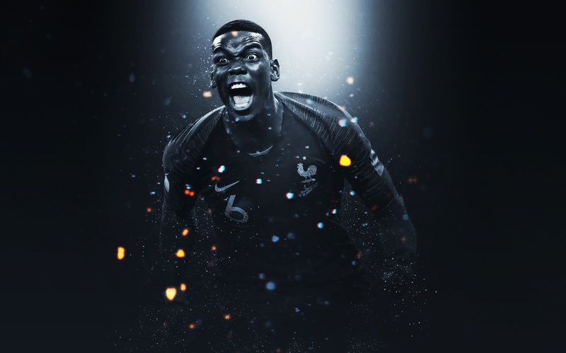 Paul Pogba, 4K, Soccer, French