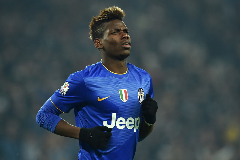 clothing, day, Paul pogba, sport, young adult, one person, front view, running, blue, focus on foreground, healthy lifestyle, sports clothing, number, lifestyles