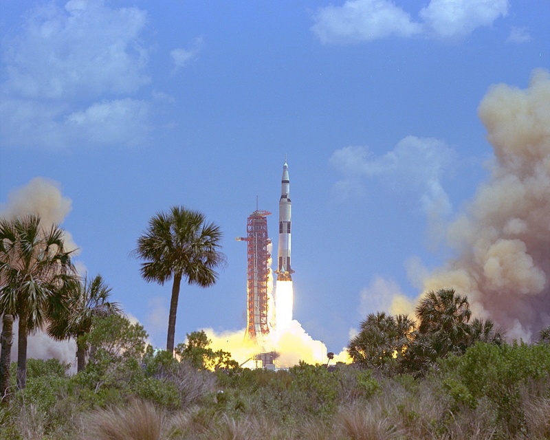 nature, outdoors, rockets, orbit, plant, 1080P, astronauts, day, apollo 16, industry, technology, cloud - sky, air pollution, no people, launch, built structure