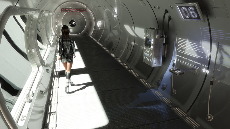 space station, render, futuristic, science fiction, 720P