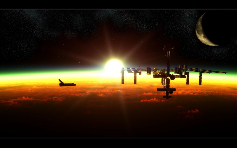 space, hd, shuttle, 1080P, station