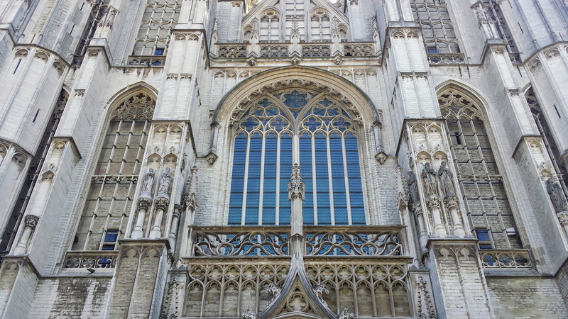 europe, the past, antwerp, church, arch, ornate, no people, famous Place, belief, facade, history, glass, low angle view, cathedral, building, place of worship