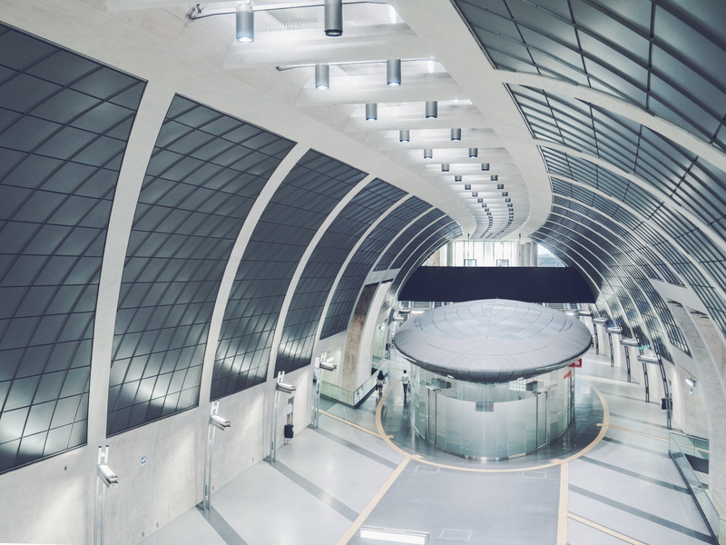 underground station, geometric, flooring, no people, clean, glass - material, cologne, escalator, pattern, city, building, station, deutschland, white