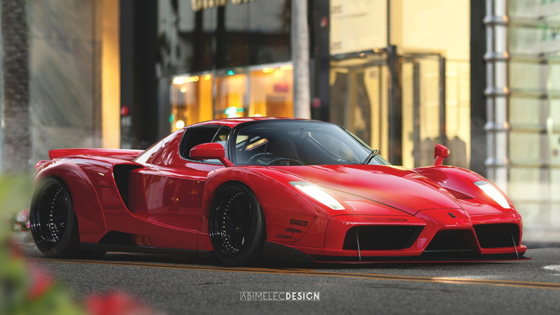 by Abimelec Arellano, Ferrari, Sports car, Concept Art, Auto, Supercar, Art, Ferrari Enzo, Transport and Vehicles, Abimelec Arellano, Car, Liberty Walk Ferrari Enzo