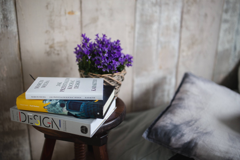 flower, violet, Books, by the bed, box, one person, reading, communication, home, publication, freshness, indoors, close-up, bed, stool, box - container