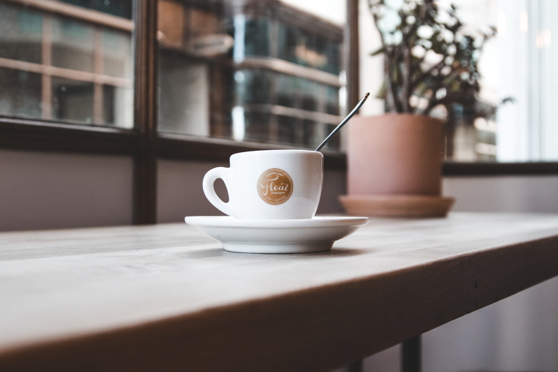 bar, beverage, top, table, saucer, food and drink, urban, porcelin, drink, coffee shop, day, coffee, window, tea, los angeles, indoors, crockery, architecture