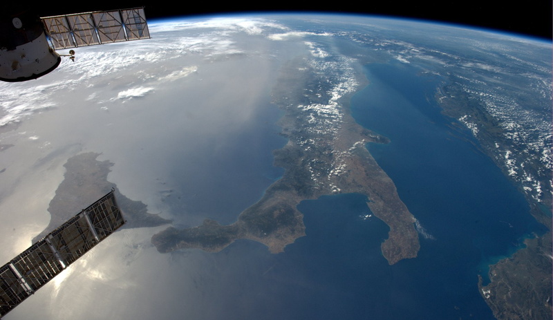 Apennine Peninsula, Mediterranean, Earth, Sicily, Orbital Station, Italy, From Space, 1080P, Cloud
