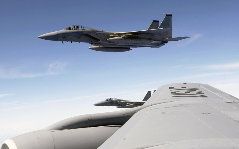 stratotanker, with, flies, planes, kc, 1080P, eagle, f