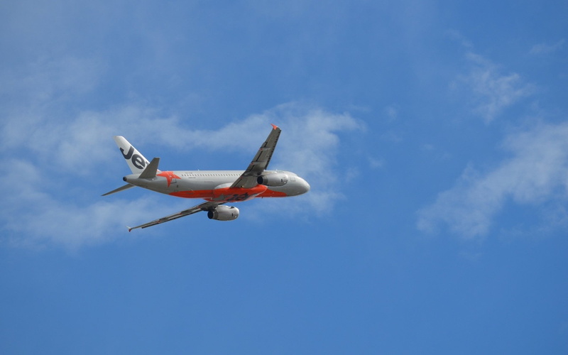 Airport, Aircrafts, aerobatics, low angle view, blue, Aircraft, flying, mid-air, Airbus, transportation, Airplane, day, Jetstar, aerospace industry, Airbus A320