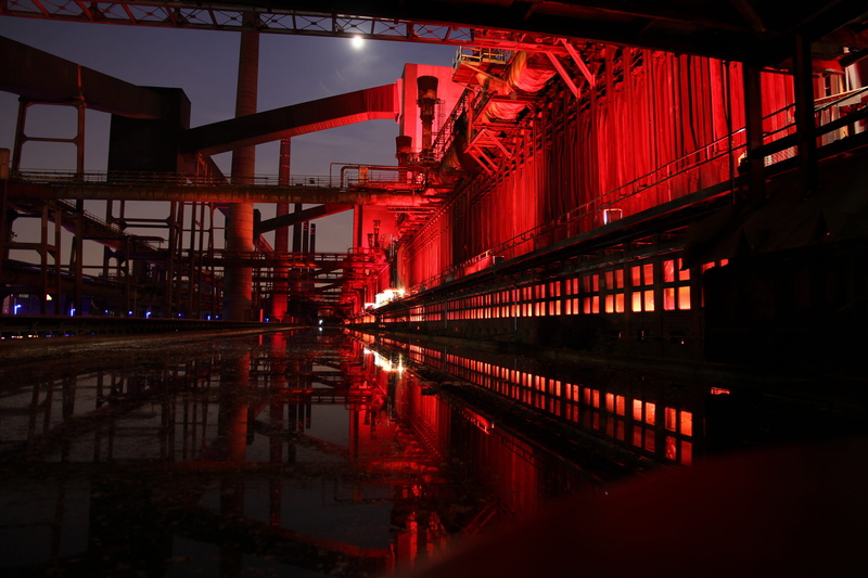 nature, built structure, river, night, mine, eat, industry, illuminated, reflection, waterfront, water, 5K, bridge - man made structure, no people, world heritage